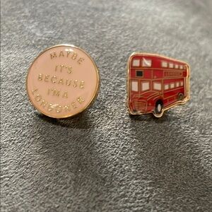 Burberry pins.